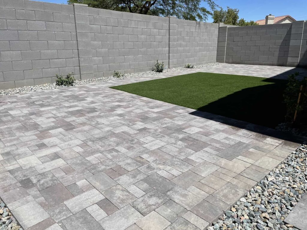 Back patio completed with the 