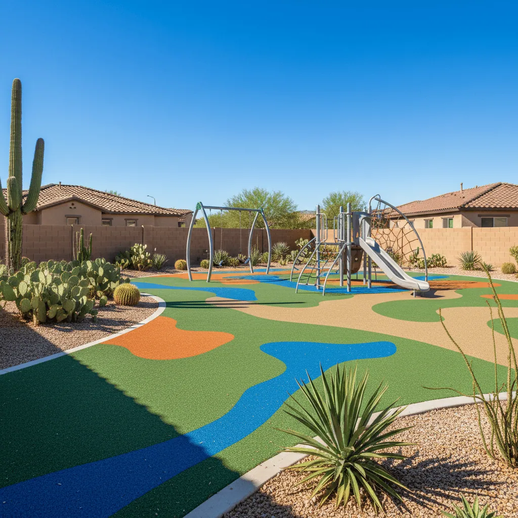 A playground at a community in Phoenix Arizona